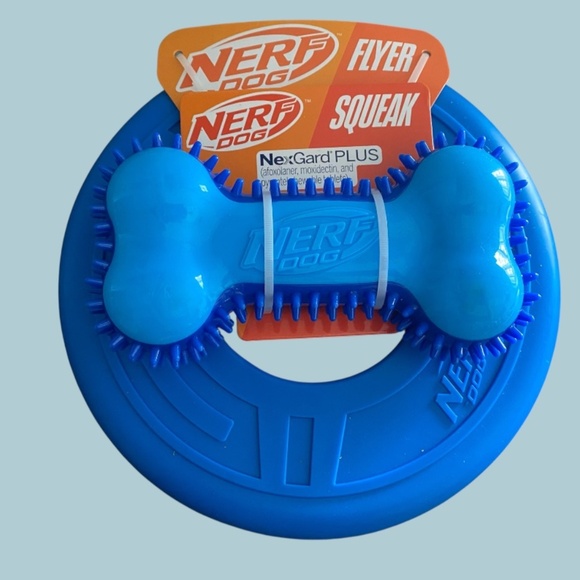 Nerf Flyer & Squeak Bone Toy Set - Picture 1 of 1